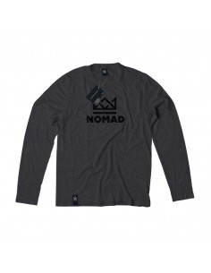 CROWN L/S TEE CHARCOAL WHITE